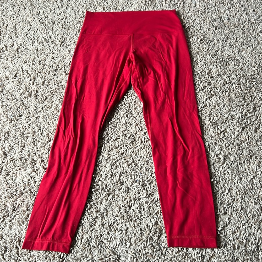 Red Lululemon Align Leggings